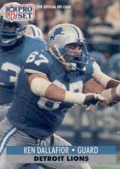 Ken Dallafior Detroit Lions 1991 Pro set NFL #497